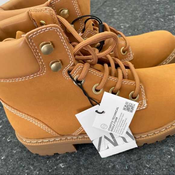 ZARA LACE UP ANKLE BOOTS - Picture 14 of 15